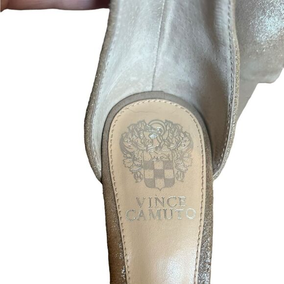 Vince Camuto Carolina Ankle Strap Sandal Gold Metallic Size 6 - Picture 7 of 8